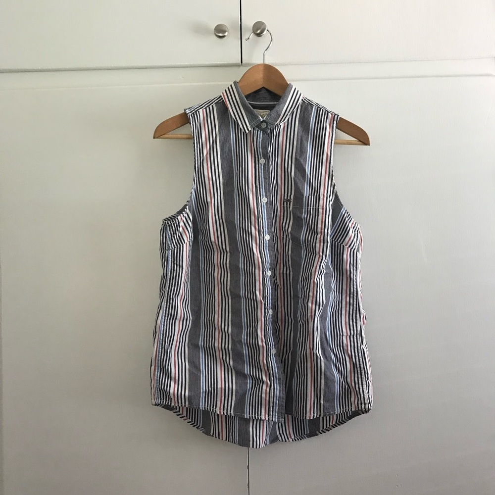 Women’s Obey Sleeveless Button-up Top